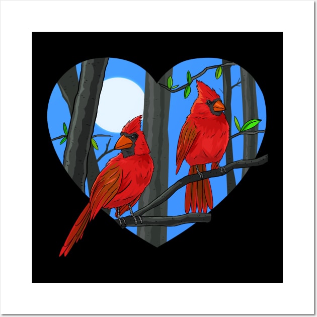 Bird Watcher I Love Cardinal Birds Wall Art by Noseking